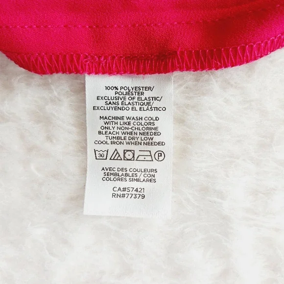 Blouse Rose Red Ruffle Sleeve Romantic Coquette Office Siren Glam Luxe Size XL - Picture 8 of 9